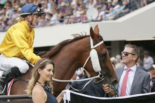 She Brings Joy (NZ) takes out the Royal Stakes. Photo: Trish Dunell